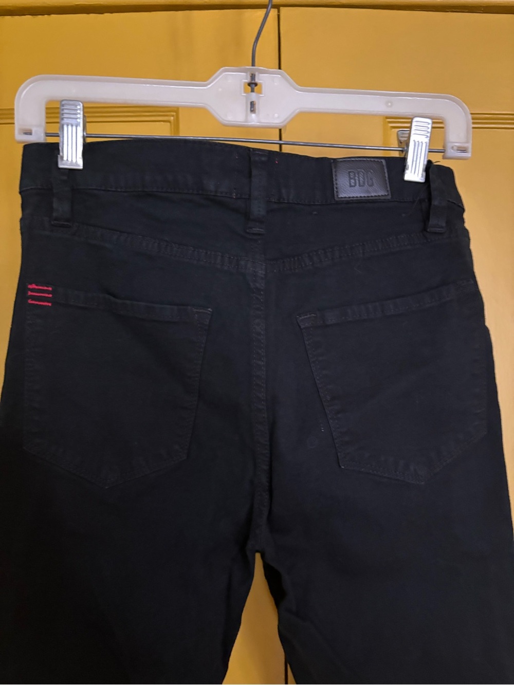 BDG Black Ankle Jeans with Red Stitch Accent